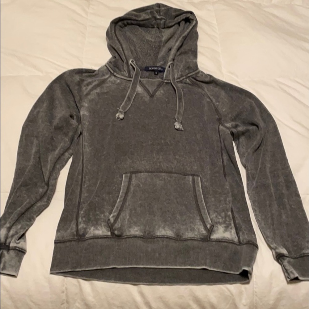 Ocean drive pullover sweatshirt burnout grey